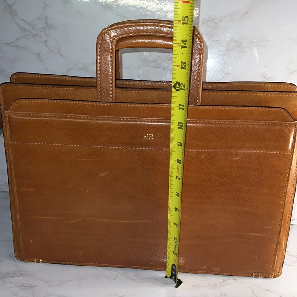 Hey JR Wants This Awesome Leather Briefcase! Very Smart with Slide Down Handels